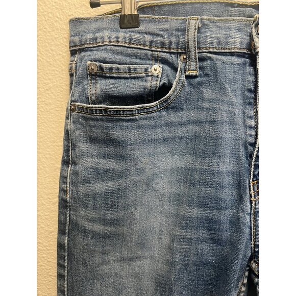 Levis 511 Slim Fit Mens Blue Jeans Size 34 W/32 L Denim Cotton Blend - Picture 6 of 7
